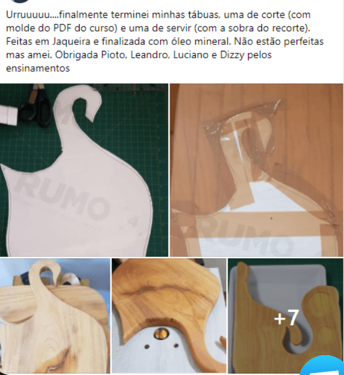 Depoimento de Rosy Art Fit mostrando molde, processo e peças produzidas
